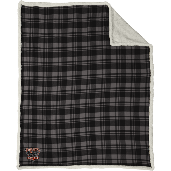 Biggby Bombers Flannel Sherpa Blanket