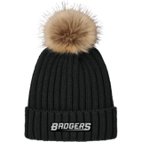 Allegheny Badgers Faux Fur Pom Beanie
