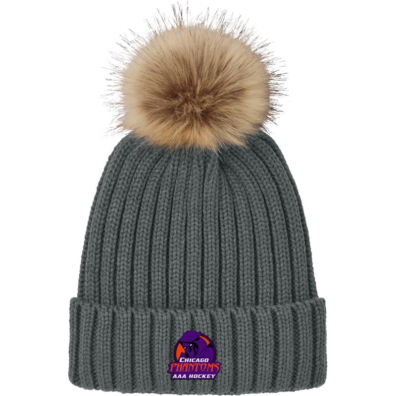 Chicago Phantoms Faux Fur Pom Beanie