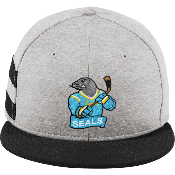 Atlantic City Seals New Era Shadow Heather Striped Flat Bill Snapback Cap