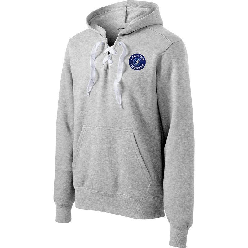 Carolina Thunder Lace Up Pullover Hooded Sweatshirt